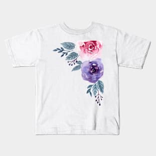 Roses corner watercolor Kids T-Shirt